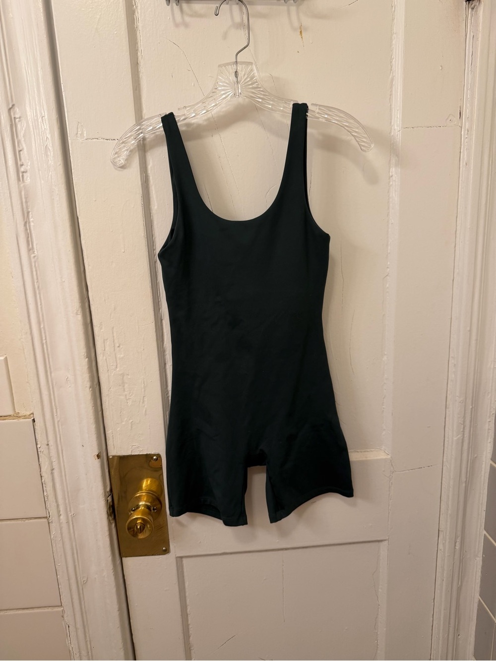 girlfriend collective Black Tank Bodysuit Romper